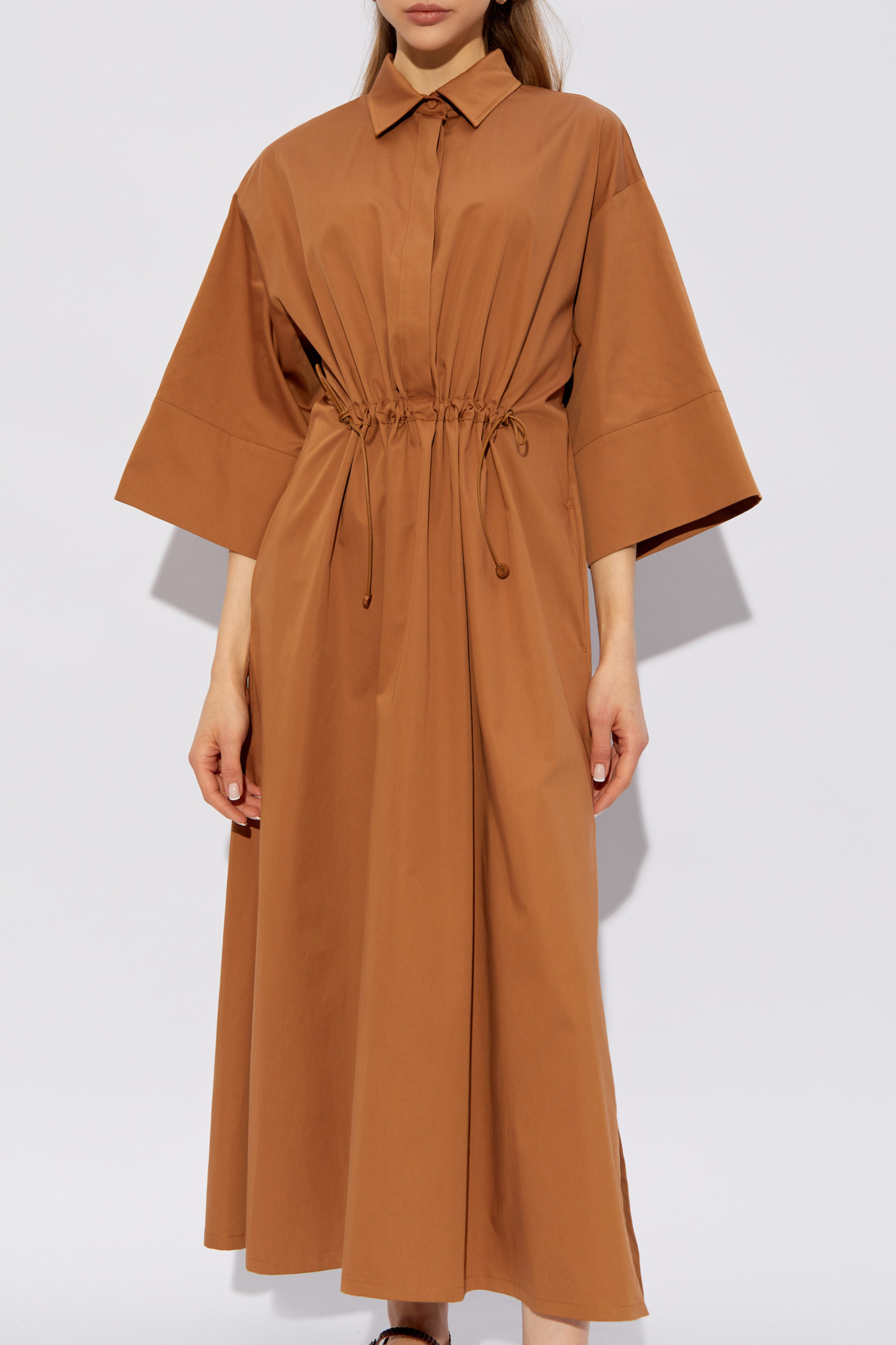 SchaferandweinerShops Canada - For Amelia Rose Blue Embellished Maxi Dress  - Brown Dress 'Eulalia' Max Mara